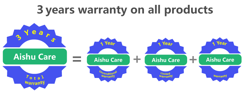 3 years of Aishu Care warranty service